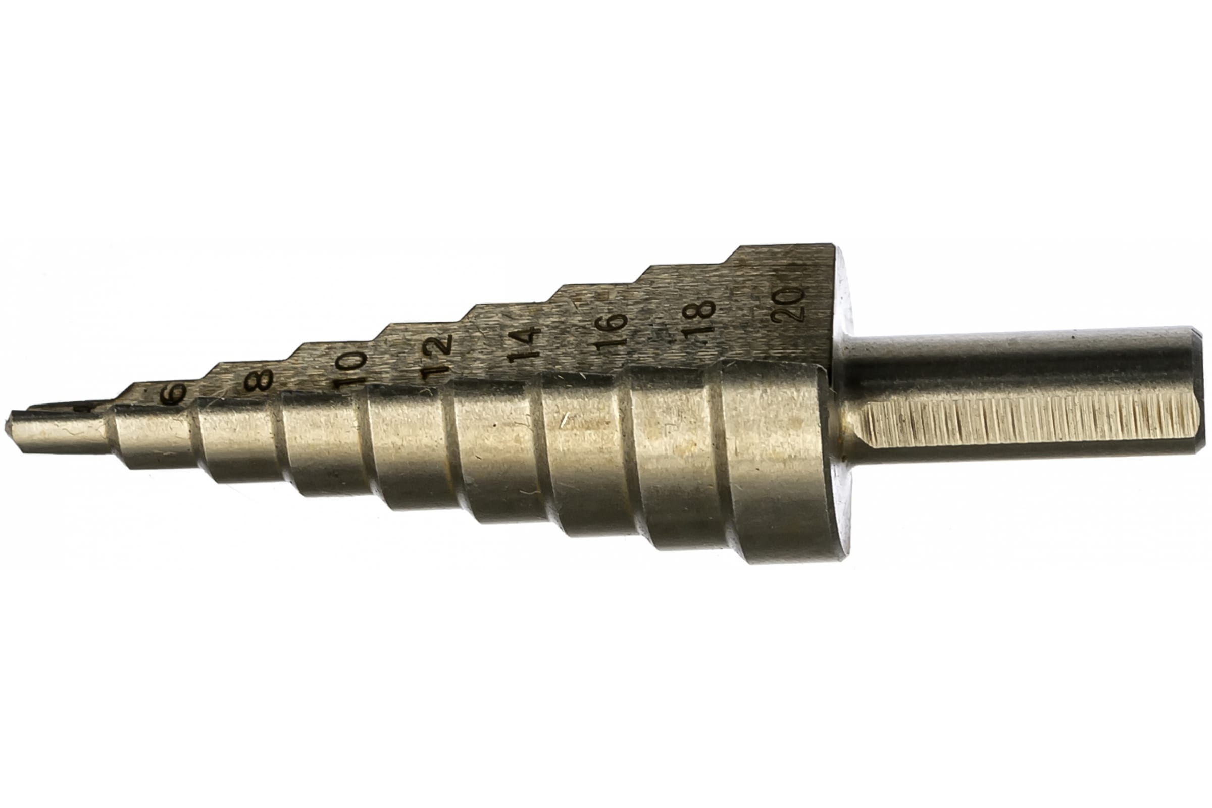 Сверло ступенчатое HSS по металлу, 9 ступеней, 4-20 мм | код 36382М | FIT (1 шт.)