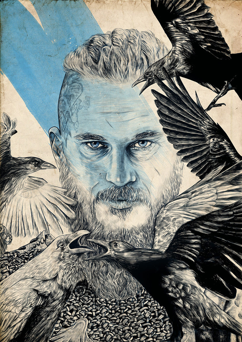 

Большой кино постер к фильму на стену Vikings 50х70 см без рамы, CBVIKINGS
