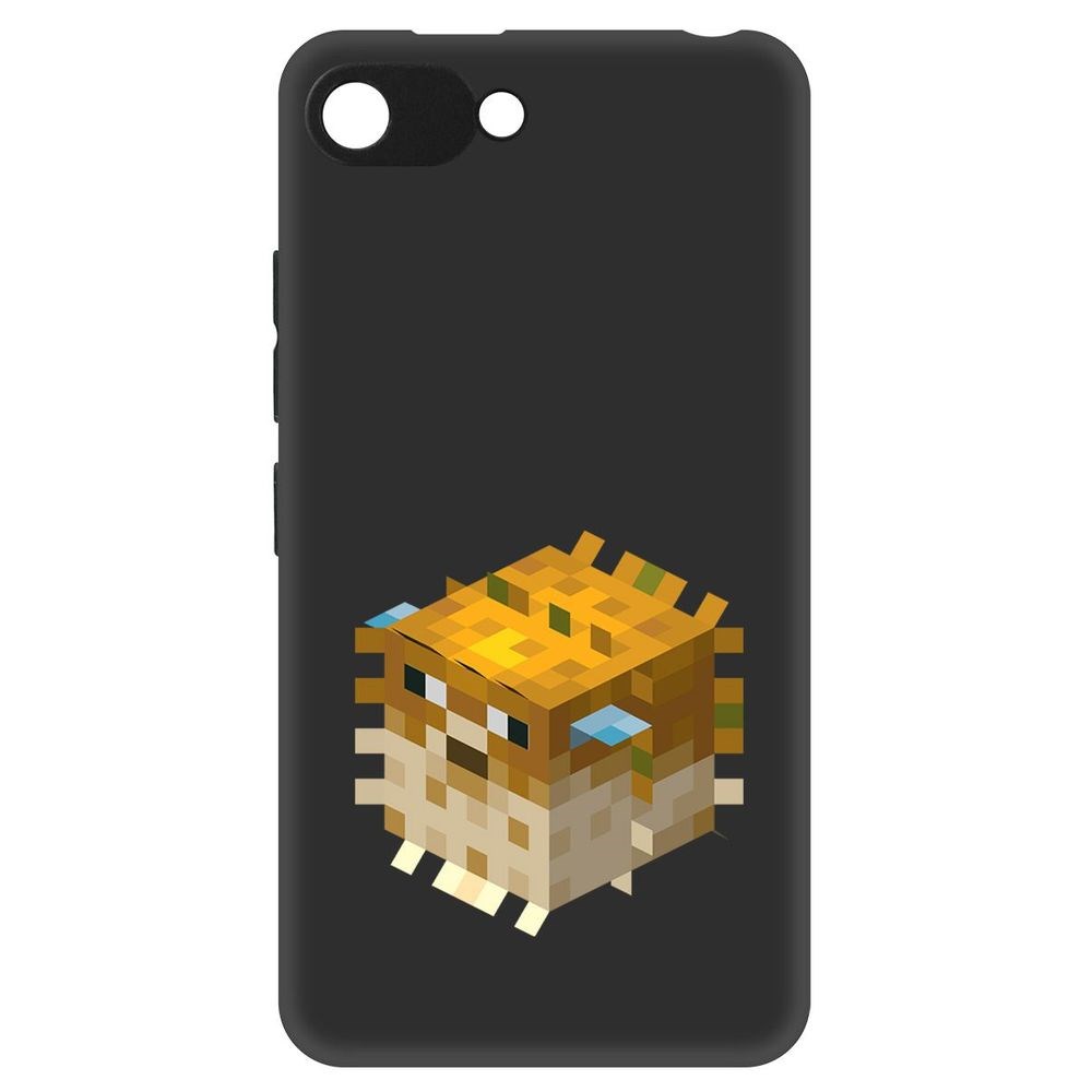 

Чехол-накладка Софт Minecraft-Иглобрюх для Itel A25, Черный