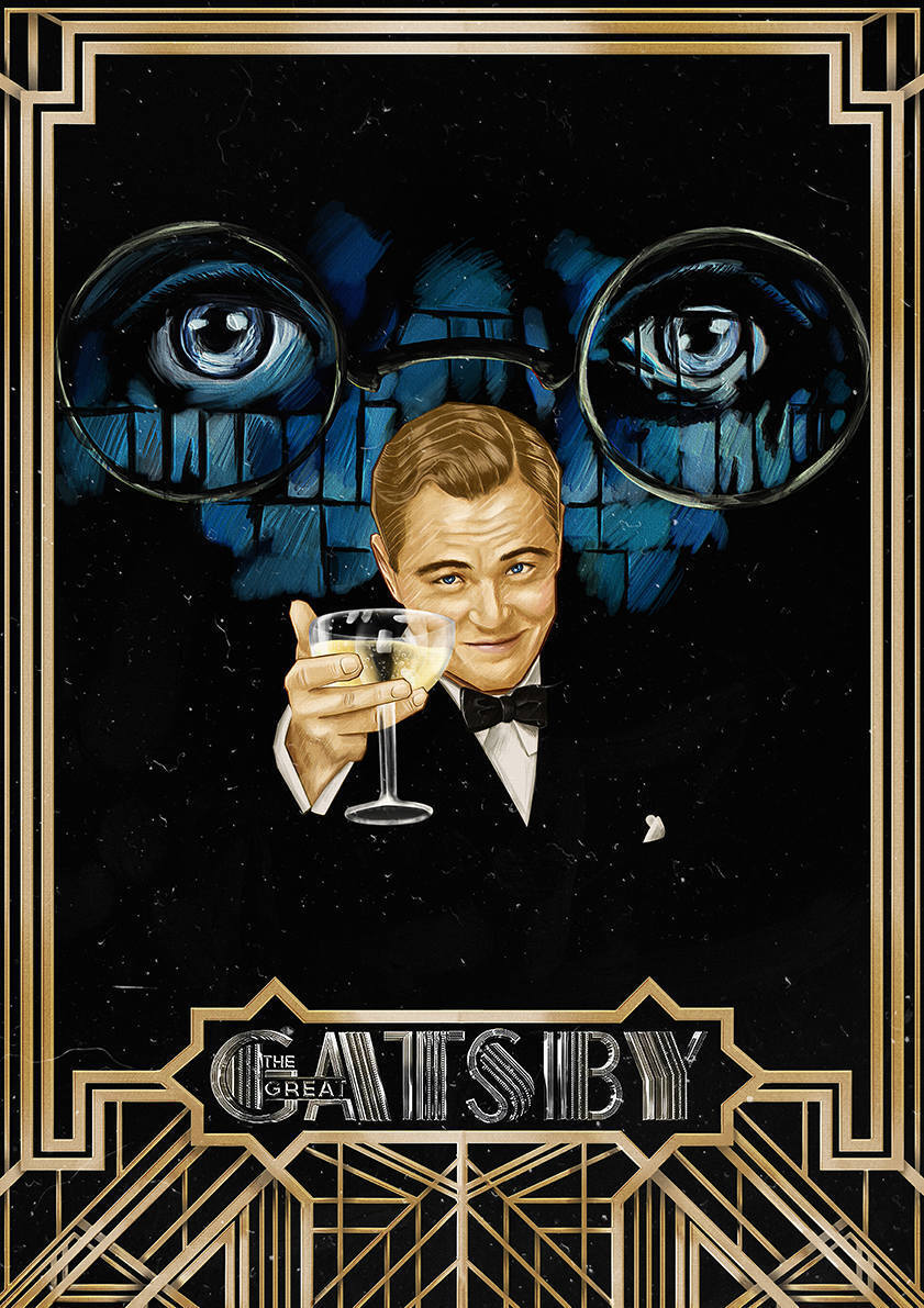 

Большой кино постер к фильму на стену Great Gatsby 50х70 см без рамы, CBGATSBY