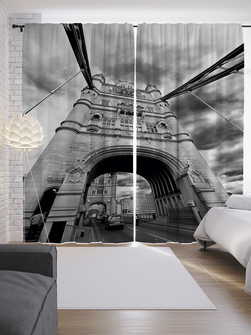 

Шторы JoyArty с фотопечатью "Мощь Золотого моста" из сатена, 290х265 см, Мощь Золотого моста