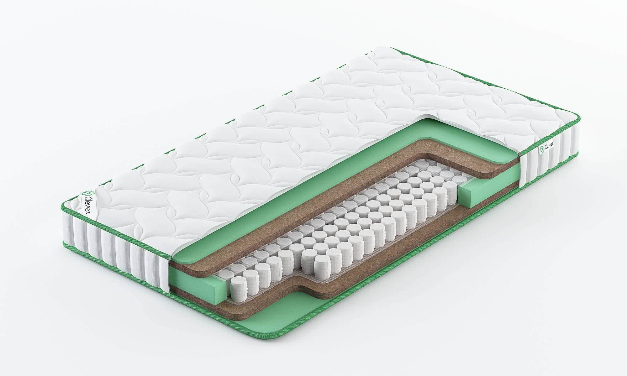 

Матрас Clever Force Firm Slim 100x200, Белый, CLEVER FORCE FIRM SLIM