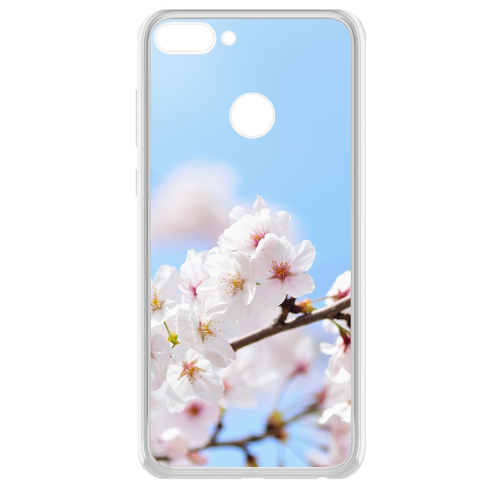 

Чехол-накладка Krutoff Clear Case Цветение для Huawei P Smart