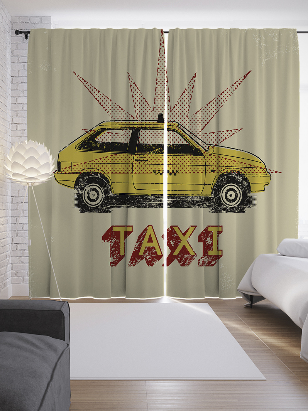 

Шторы JoyArty с фотопечатью "Такси ретро" из сатена, 290х265 см, Такси ретро
