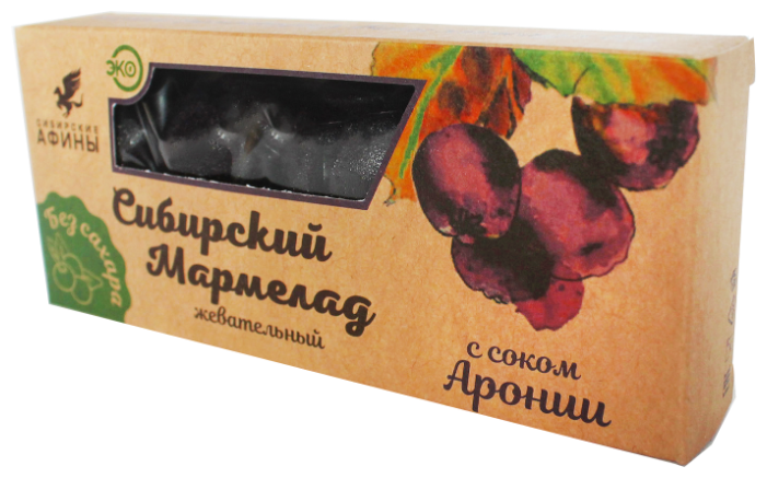

Мармелад Сибирские Афины на фруктозе арония, 100гр