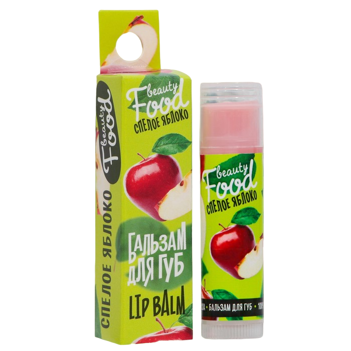 

Бальзам для губ Beauty Fox Fooсо вкусом яблока, Прозрачный