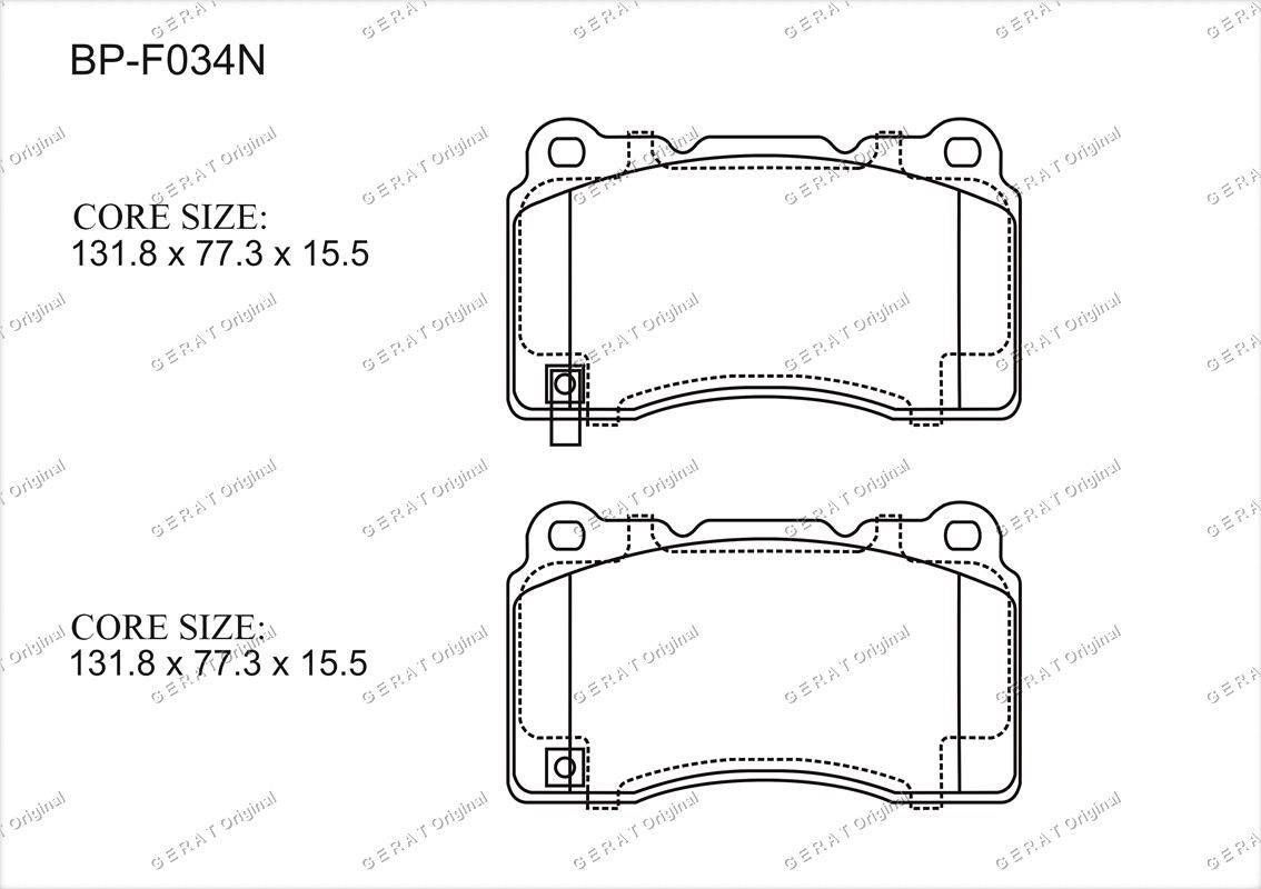 

Томозные колодки BP-F034N, BP-F034N