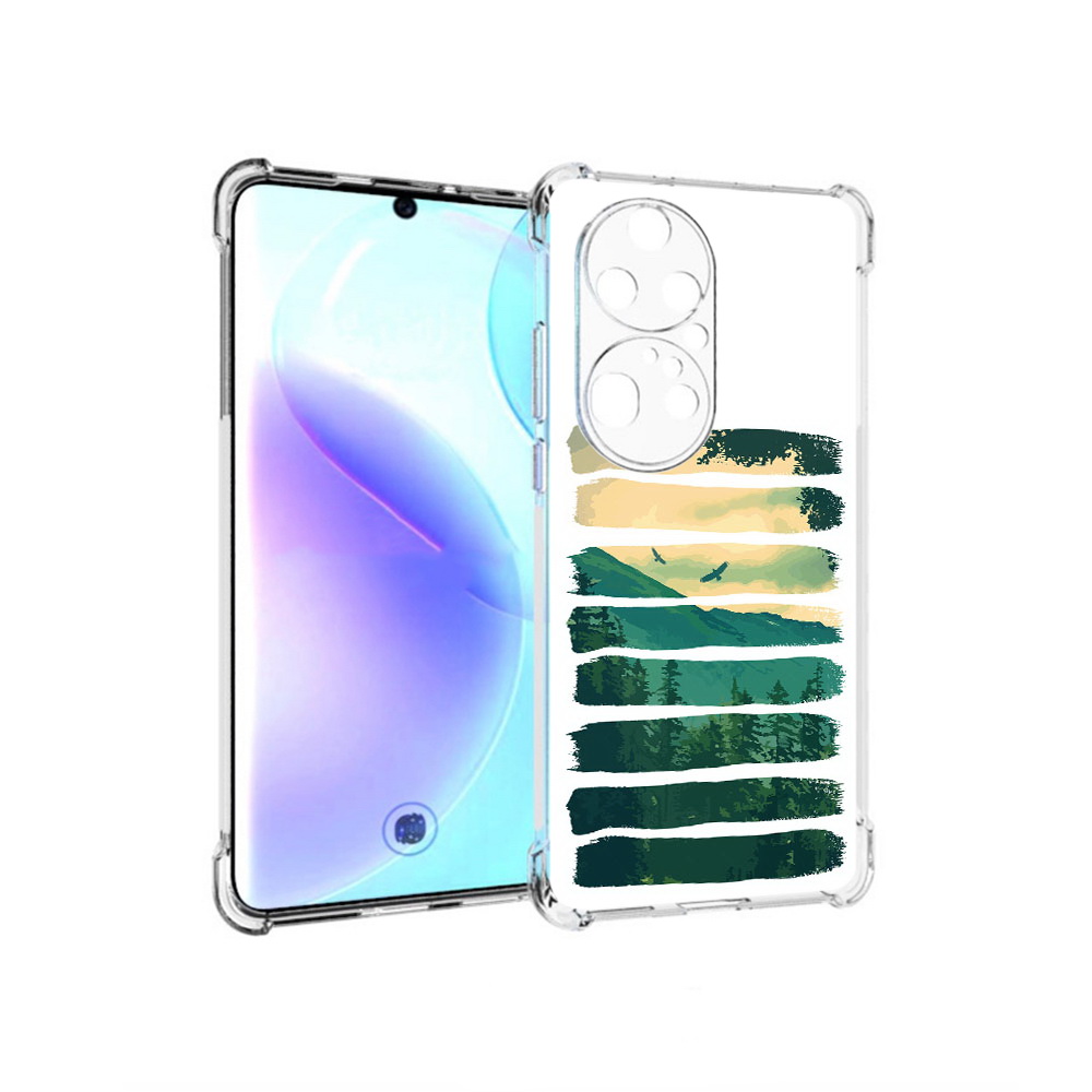 Чехол MyPads Tocco для Huawei P50 Pro Лесная чаща