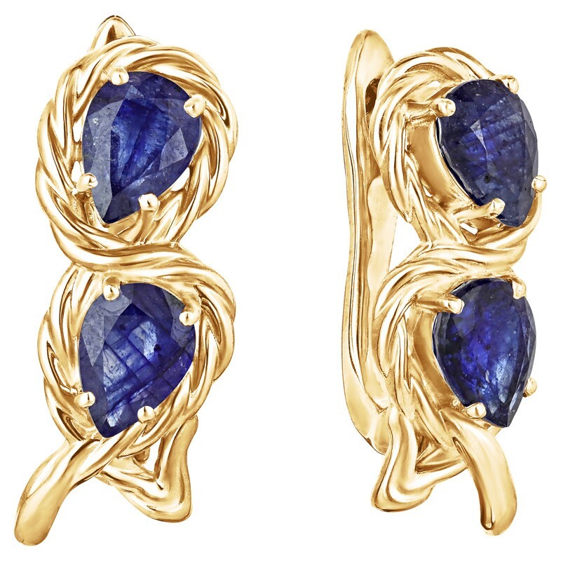 

Серьги из серебра с сапфиром LAZURIT-ONLINE 7875YG, 7875YG