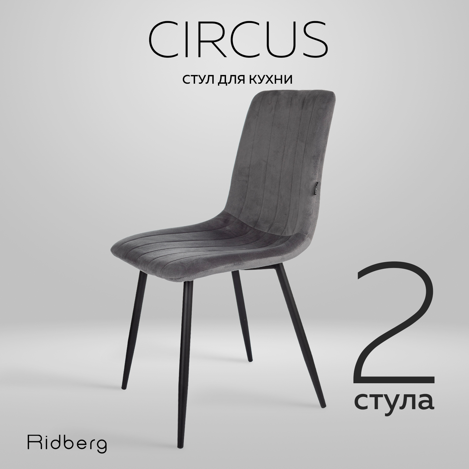 

Стул Ridberg Circus 2 шт. Dark Grey, circus