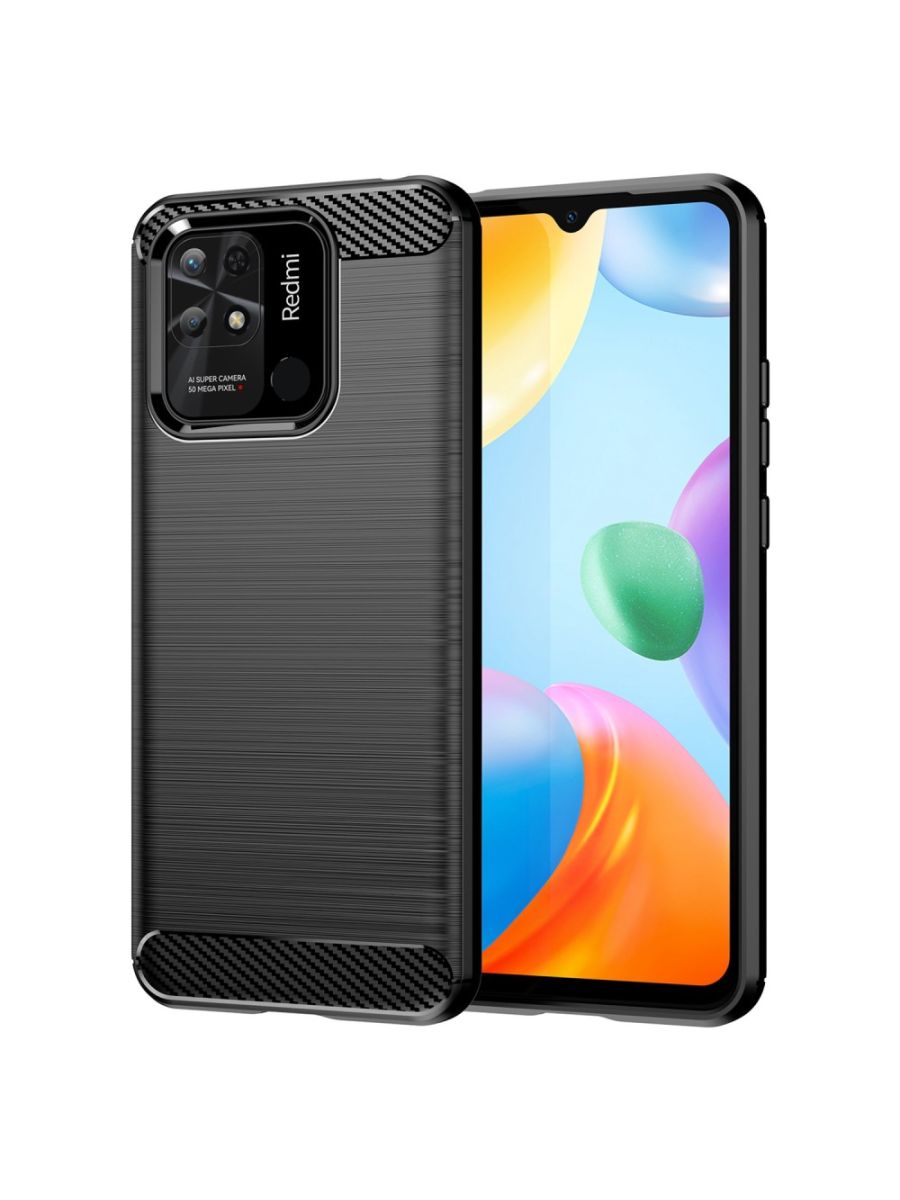 

Чехол Carbon для смартфона Xiaomi Redmi 10C Черный