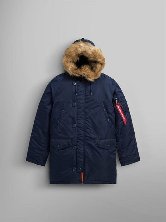 

Парка мужская Alpha Industries Slim Fit N-3B синяя 5XL, Синий, Slim Fit N-3B