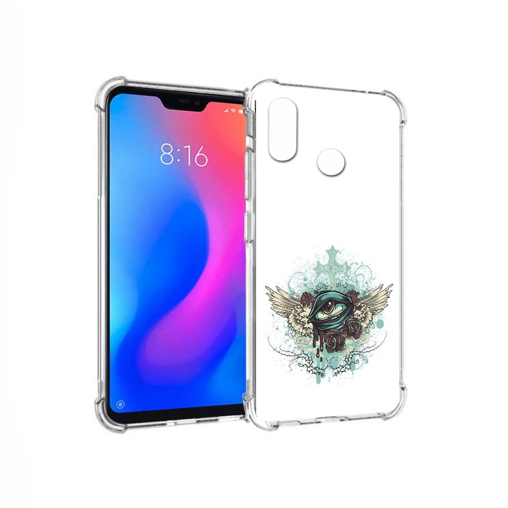

Чехол MyPads Tocco для Xiaomi Redmi 6 Pro плачущий глаз с крыльями (PT113887.306.544), Прозрачный, Tocco