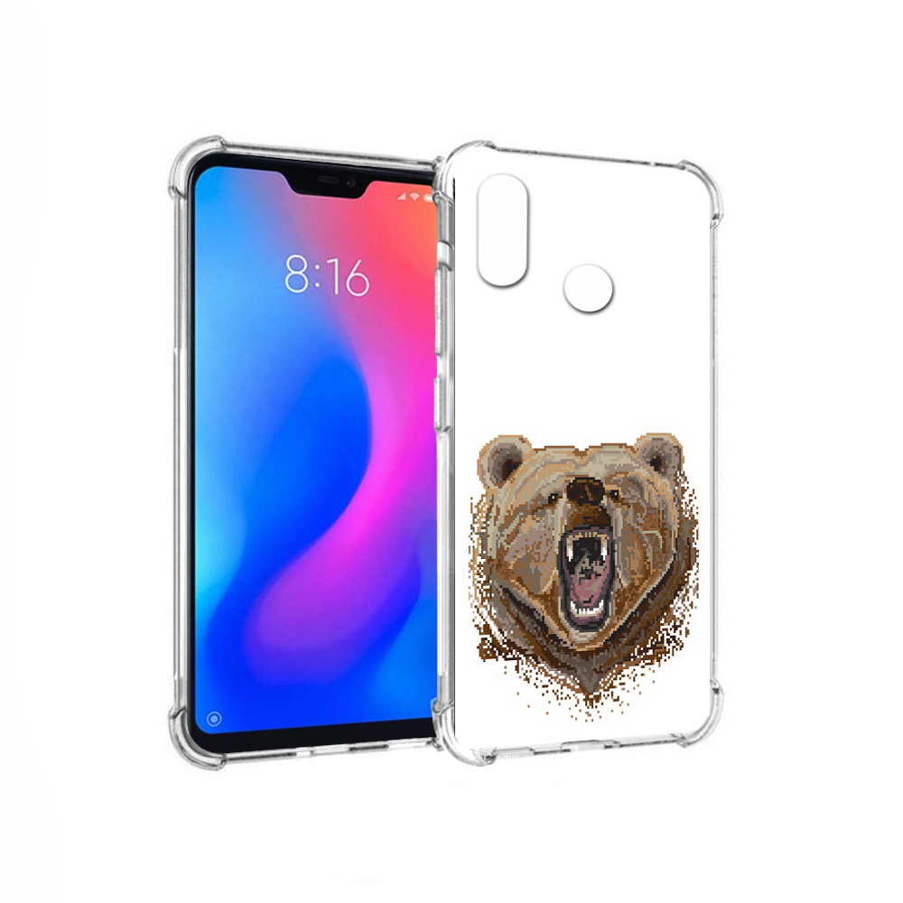 

Чехол MyPads Tocco для Xiaomi Redmi 6 Pro пиксельный медведь (PT113887.306.539), Прозрачный, Tocco