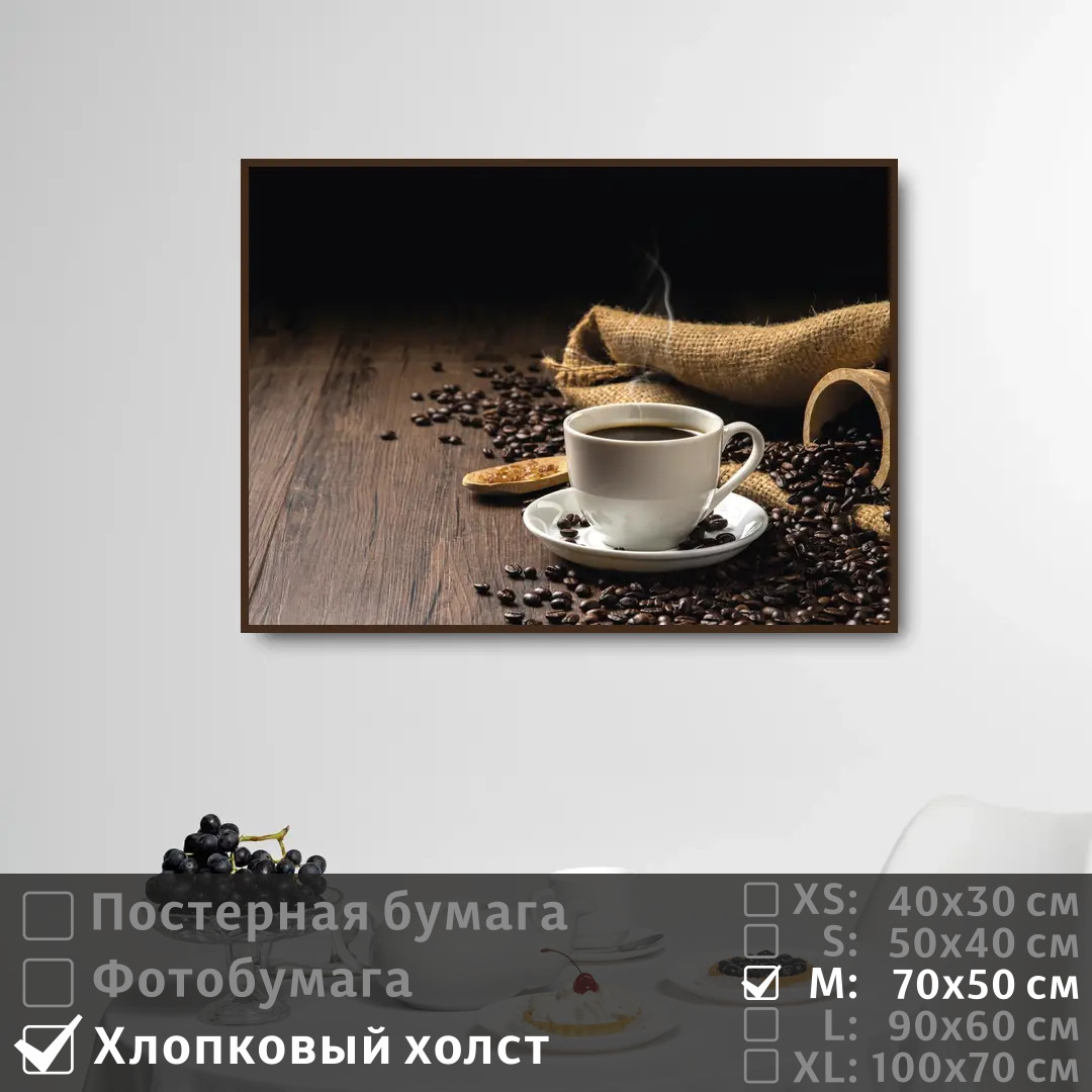 

Постер на холсте ПолиЦентр Утро в уютной кофейне 70х50 см, УтроВУютнойКофейне