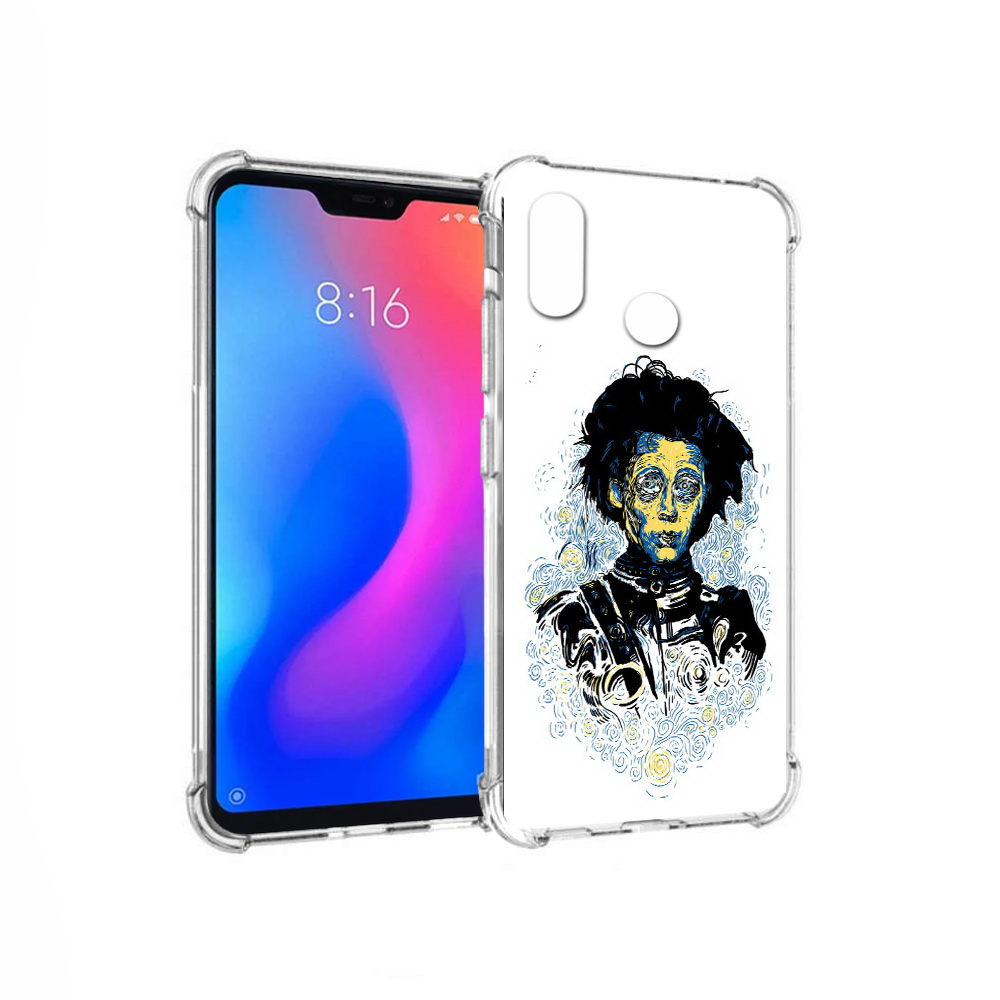 

Чехол MyPads Tocco для Xiaomi Redmi 6 Pro парень черно-белый абстракция (PT113887.306.535), Прозрачный, Tocco