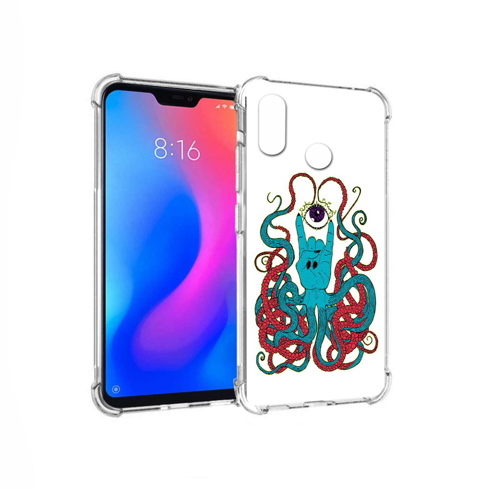 

Чехол MyPads Tocco для Xiaomi Redmi 6 Pro осьминог-рука абстракция (PT113887.306.530), Прозрачный, Tocco