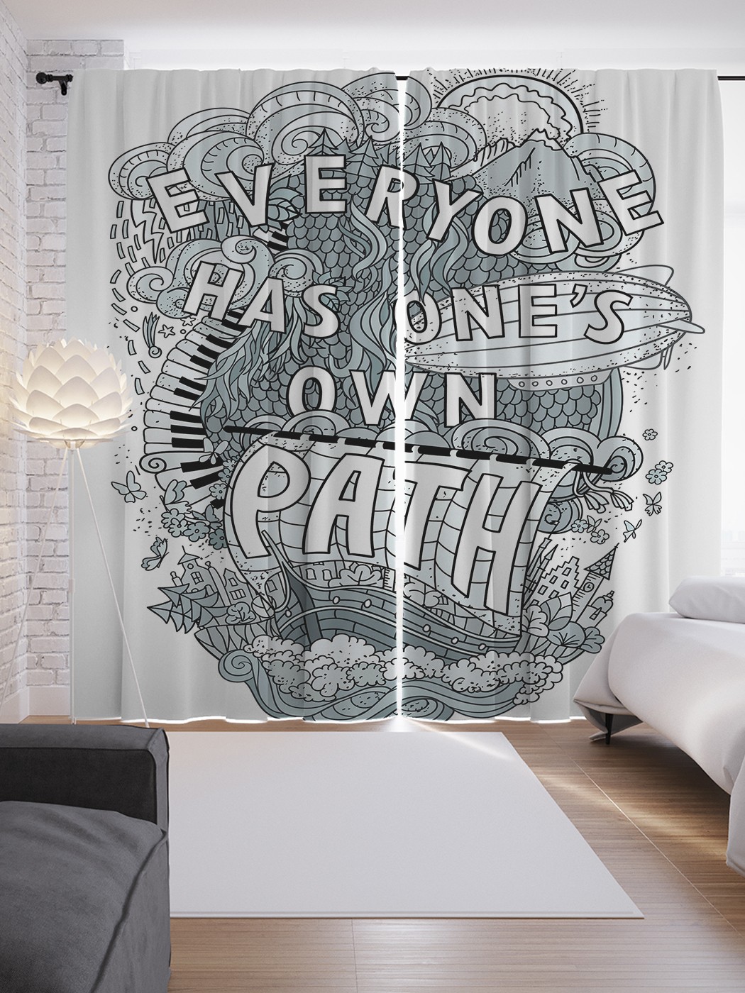 

Шторы JoyArty с фотопечатью "У каждого свой путь" из сатена, 290х265 см, У каждого свой путь