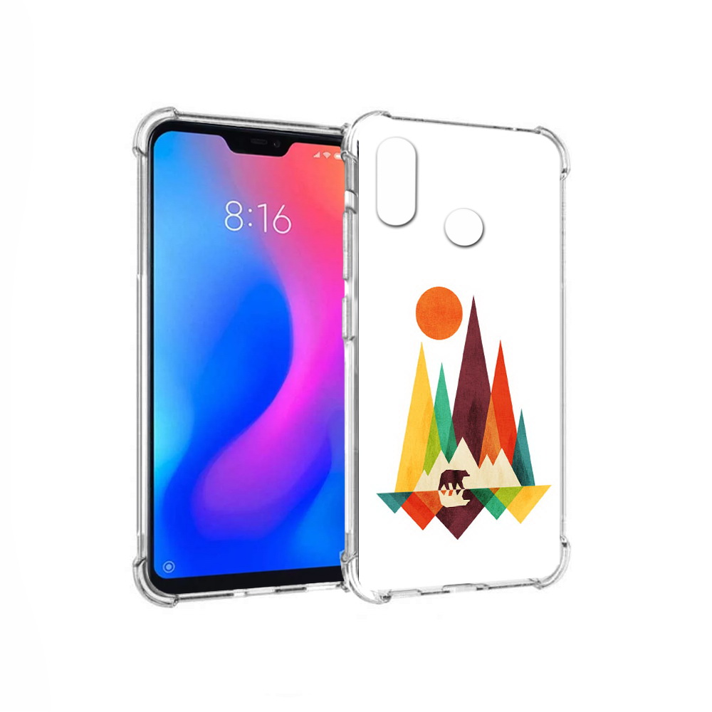 

Чехол MyPads Tocco для Xiaomi Redmi 6 Pro нарисованные горы с медведем (PT113887.306.506), Прозрачный, Tocco