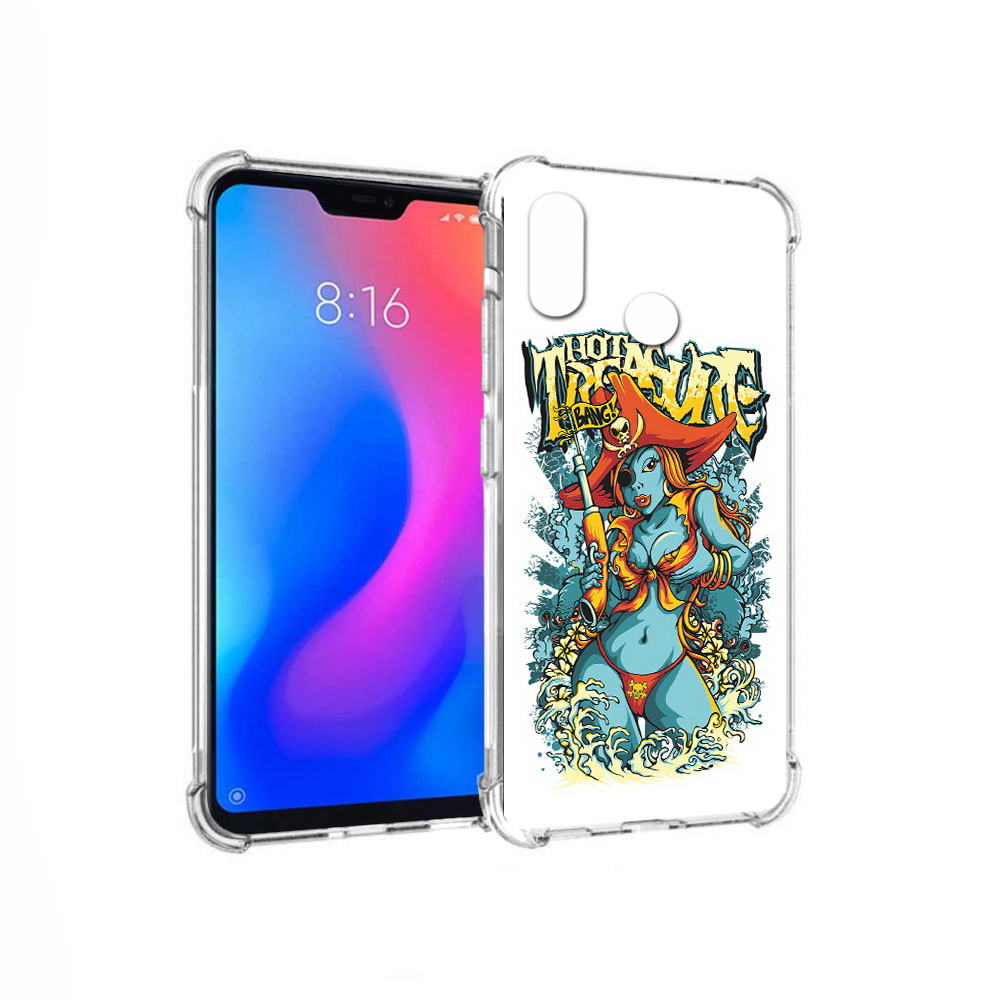 Чехол MyPads Tocco для Xiaomi Redmi 6 Pro нарисованная синяя девушка комикс