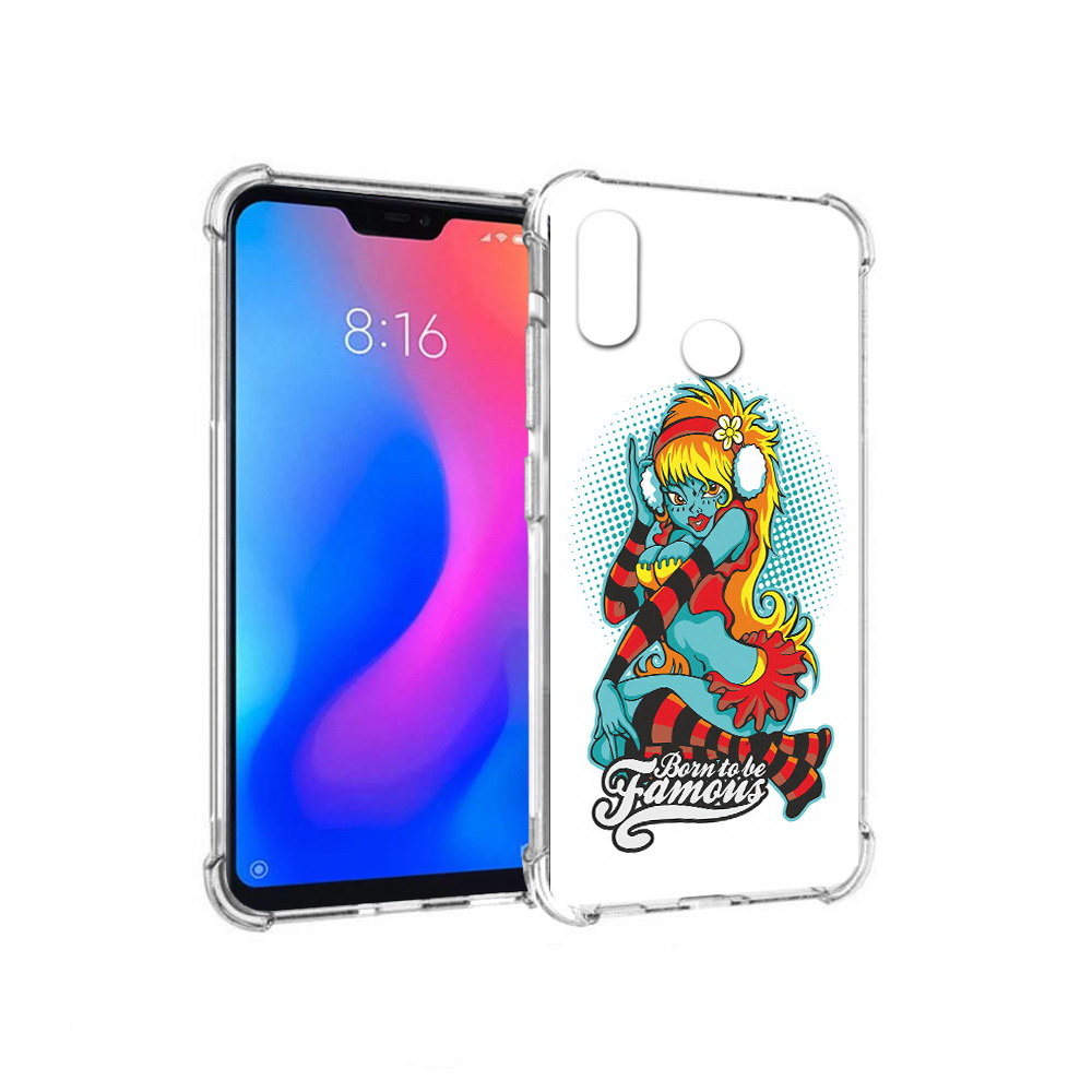 

Чехол MyPads Tocco для Xiaomi Redmi 6 Pro нарисованная девушка в наушниках, Прозрачный, Tocco