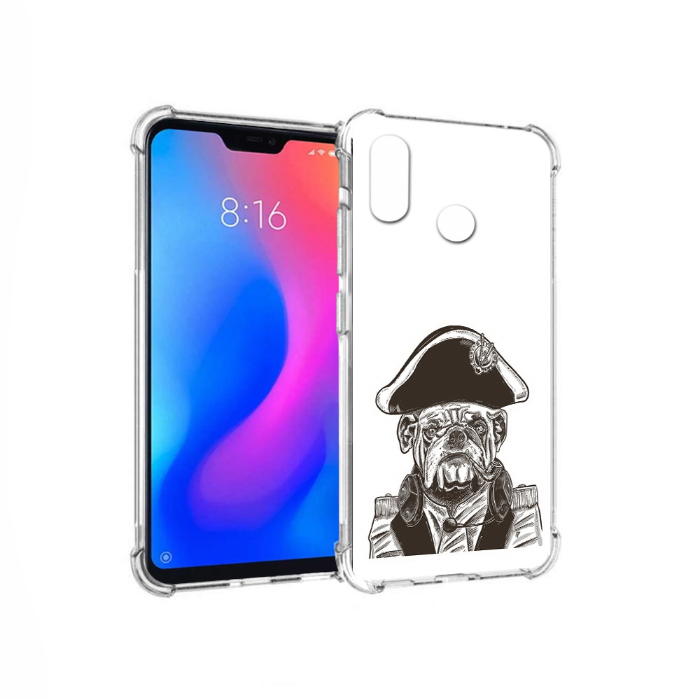 

Чехол MyPads Tocco для Xiaomi Redmi 6 Pro мопс генерал (PT113887.306.483), Прозрачный, Tocco