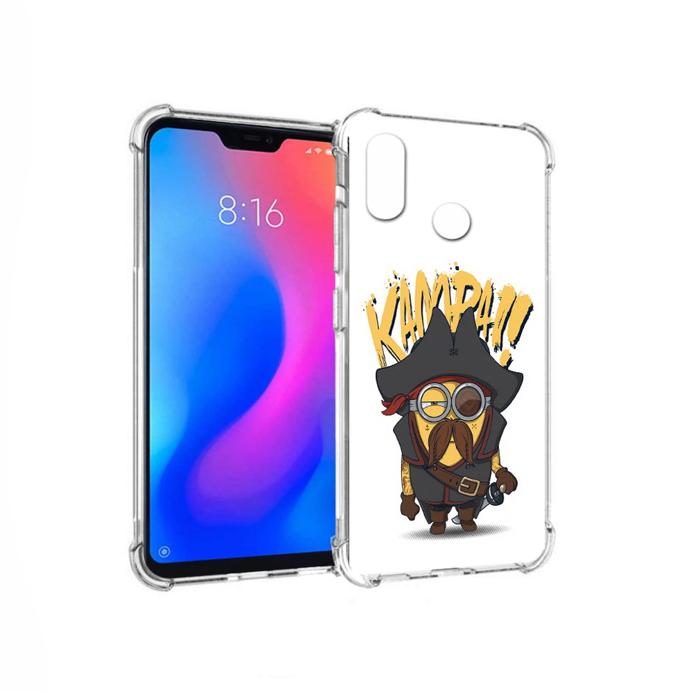 

Чехол MyPads Tocco для Xiaomi Redmi 6 Pro миньон пират (PT113887.306.476), Прозрачный, Tocco