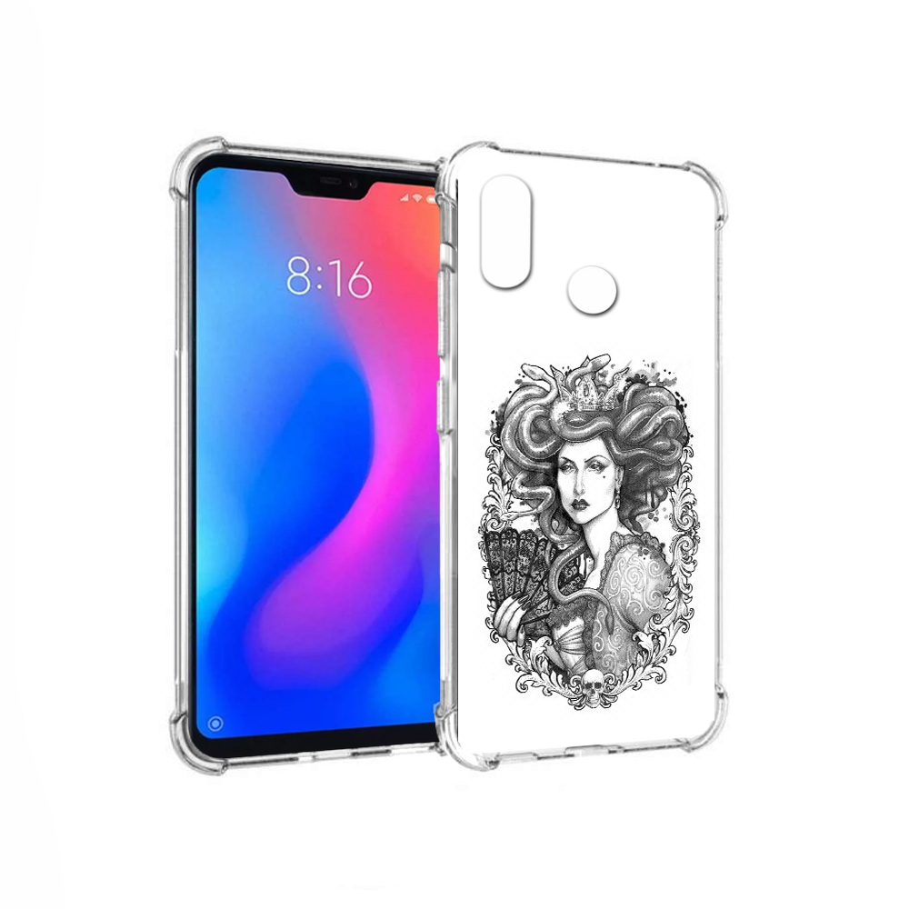 

Чехол MyPads Tocco для Xiaomi Redmi 6 Pro медуза черно белый (PT113887.306.472), Прозрачный, Tocco