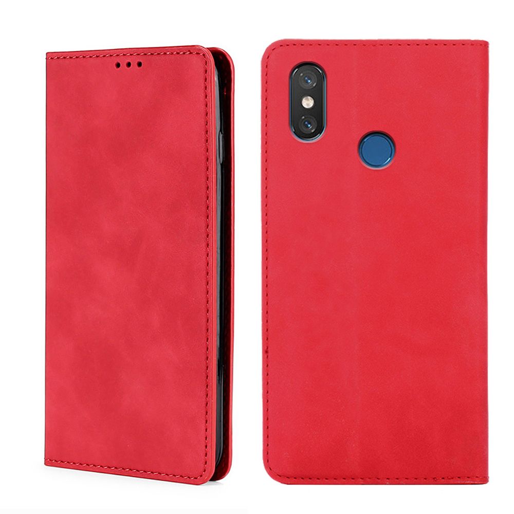 

Чехол-книжка MyPads для Xiaomi Mi 8 / Сяоми Ми 8 мягкое прикосновение (красный)