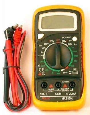 Мультиметр MAS830L,AC(600V) DC(600V/10A) R(2МОм) F(40..400Гц),диод-тест,прозв,2-3 изм в се