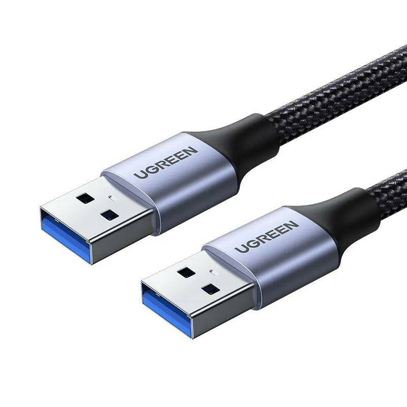 

Кабель uGreen USB - USB вилка-вилка 0.5м (80789), Черный, US373 (80789) USB-A Male to USB-A Male USB 3.0 Alu Case Braided Cable 0.5m - Black