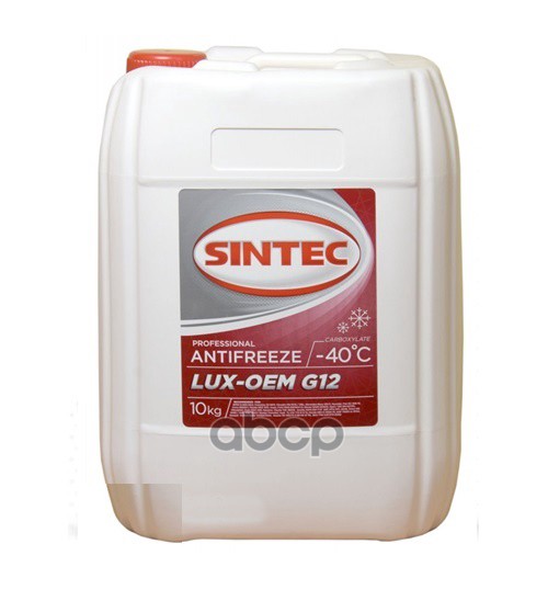 фото Антифриз sintec lux красный g12+10 кг акция sintec арт. 614502