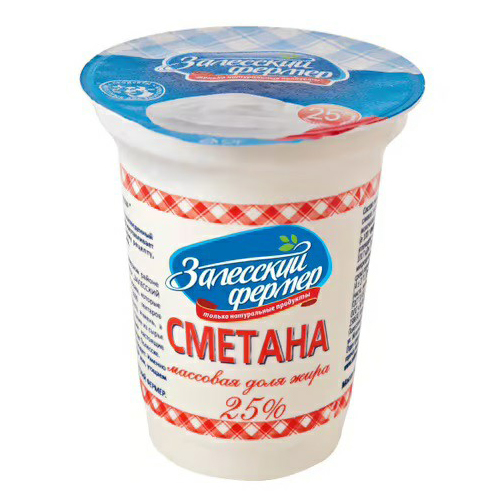 

Сметана Залесский фермер Фермерская 25% бзмж 200 г