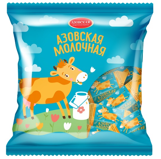 

Конфеты Азовская кондитерская фабрика Ассорти молочные 0,3 кг