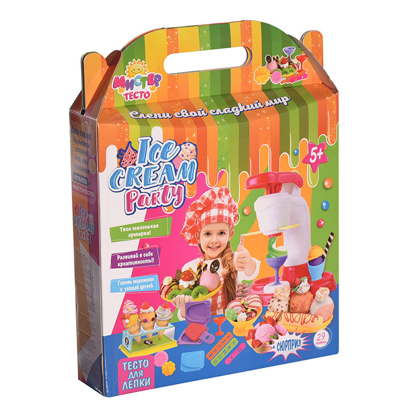 

Масса для лепки мистер тесто ice cream party Strateg 207514