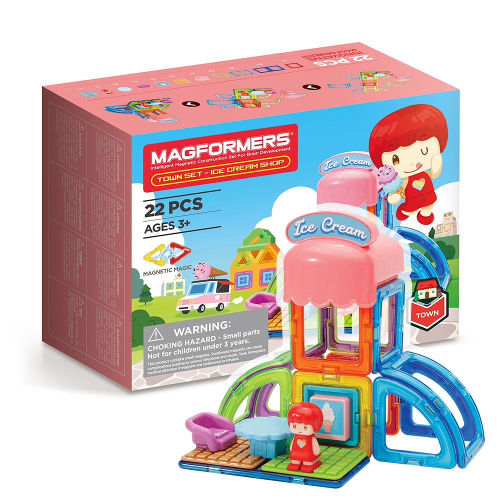 фото Магнитный конструктор town set ice cream magformers 207007