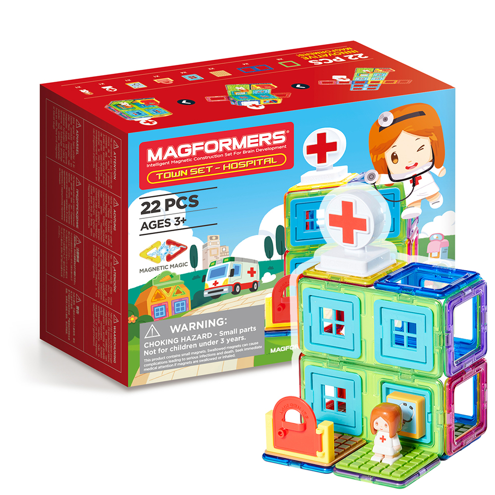 фото Магнитный конструктор town set hospital magformers 207005