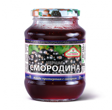 

Черная смородина протертая Заветный погребок с сахаром 550 г