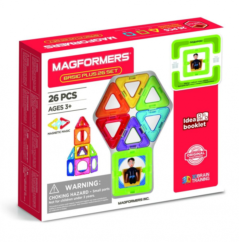 фото Магнитный конструктор basic plus 26 set magformers 207437