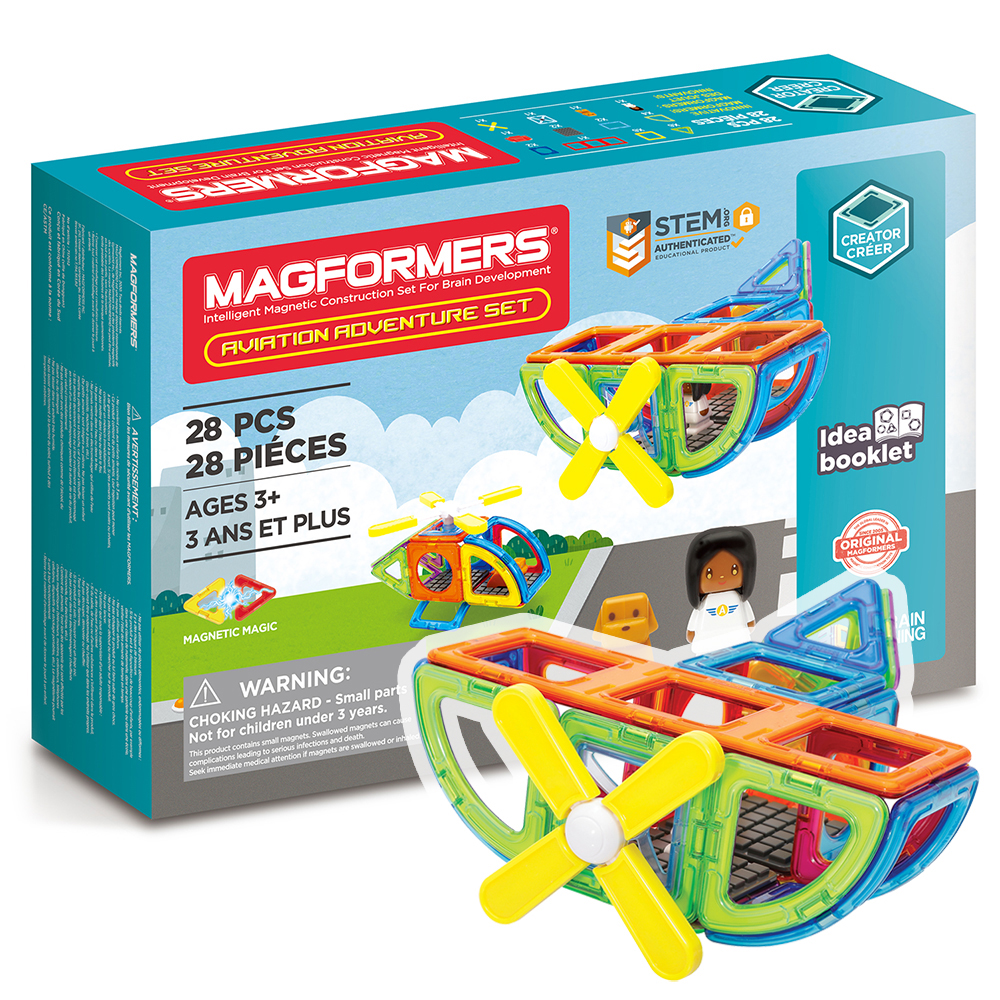 фото Магнитный конструктор aviation adventure set magformers 207003