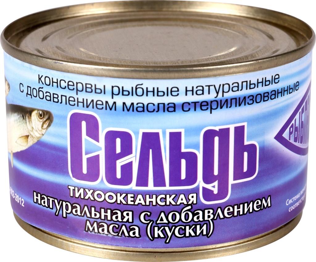 

Сельдь Рыбпромпродукт Тихоокеанская кусочки в масле 230 г