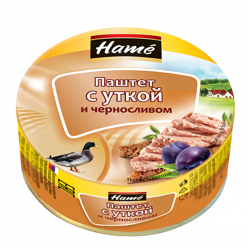 

Паштет Hame С уткой и черносливом 117 г