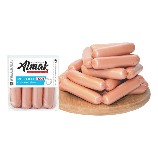 

Сосиски Almak Молочные 350 г