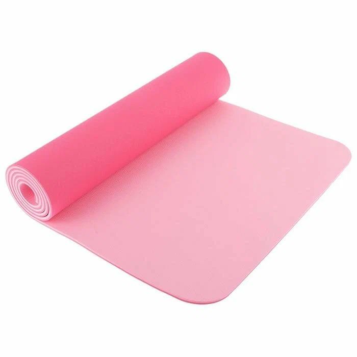 Коврик для йоги 183x61x0,8 см, цвет розовый