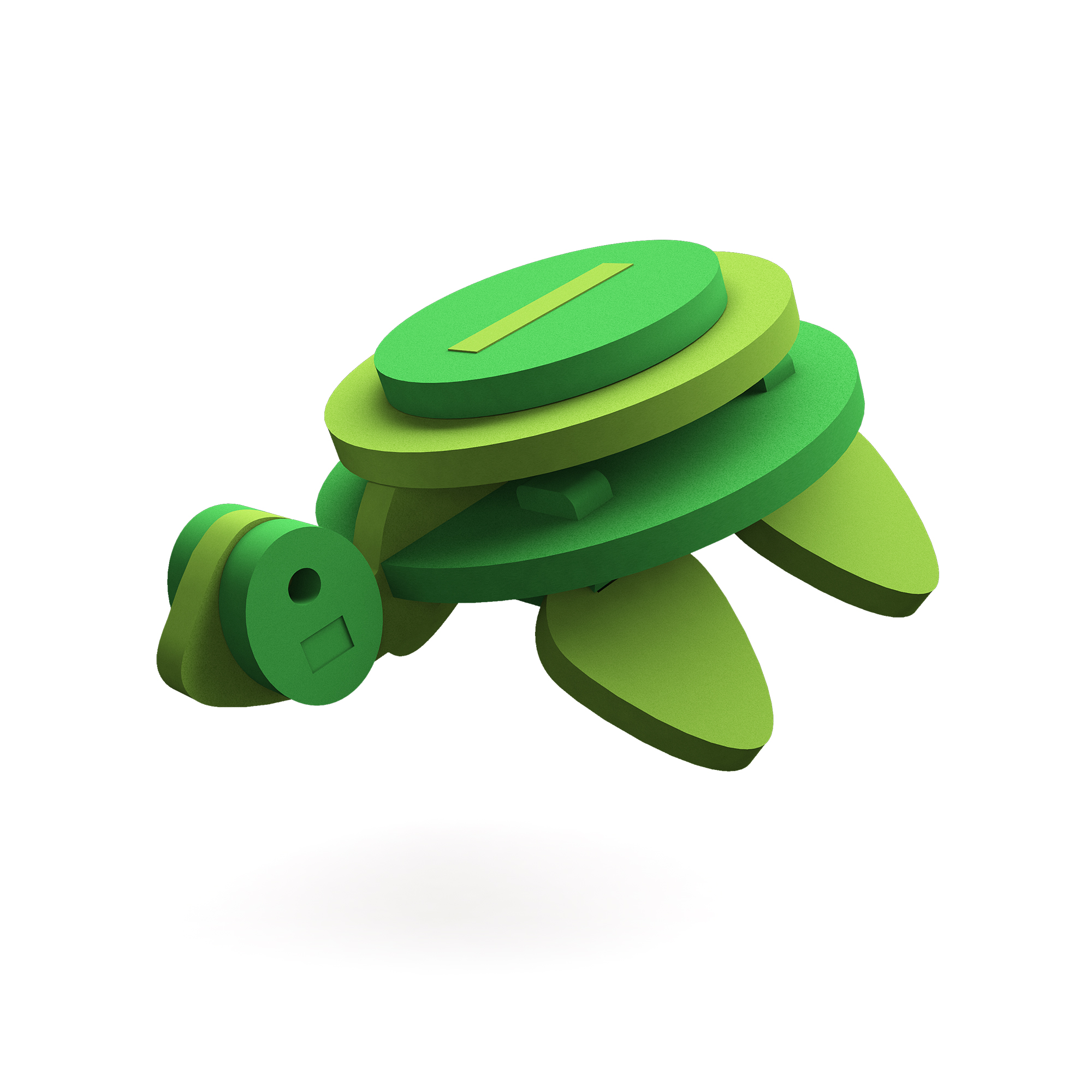 Конструктор 3D El`BascoToys Черепаха , 09-018, 13 деталей 3d пазл черепаха 26 деталей в коробке viga vg55250