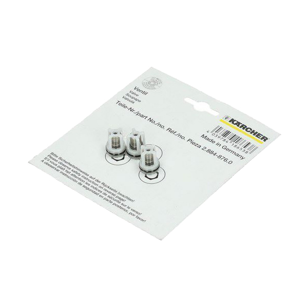 

Комплект клапанов (3 шт.) для минимоек Karcher K6 (2.884-876.0) №156, Серебристый;белый