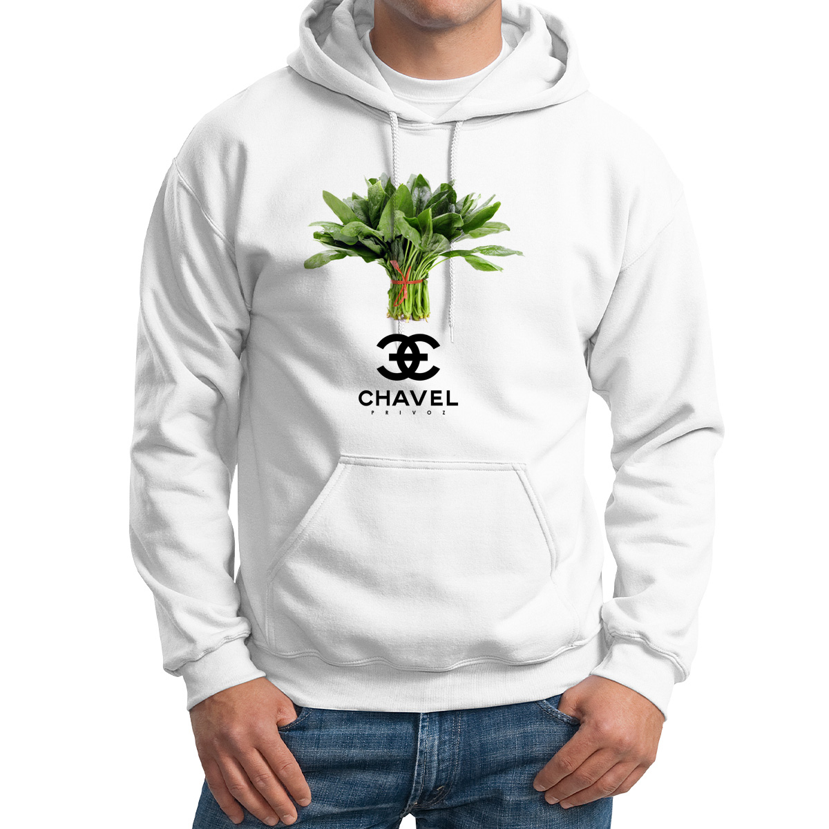 

Худи унисекс CoolPodarok Chavel privoz Щавель привоз белое 54 RU, 54M02541