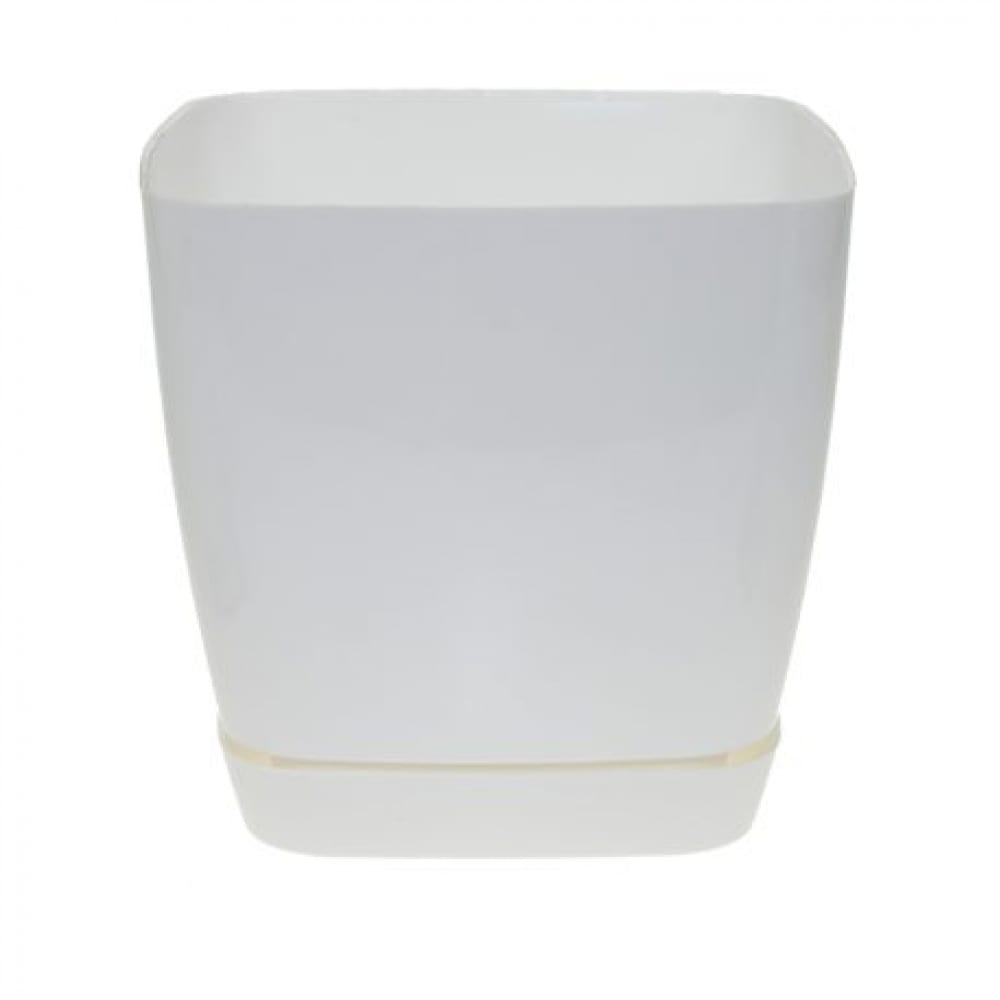 

Цветочное кашпо Form Plastic 0734 011 Toscana с поддоном квадратное 14310 5 л белый 1 шт., 0734 011 Toscana с поддоном квадратное