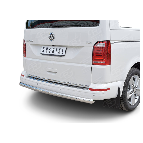 фото Защита заднего бампера d63 дуга для vw multivan caravella transporter t6 2016 russtal