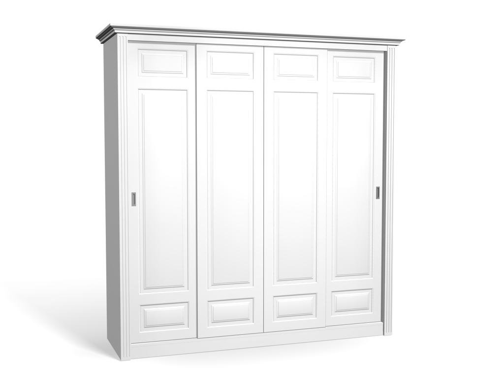 

Шкаф-купе Классика-30 МДФ для одежды четырёхдверный 220x240x40 Мегамебель, Белый, Классика-30